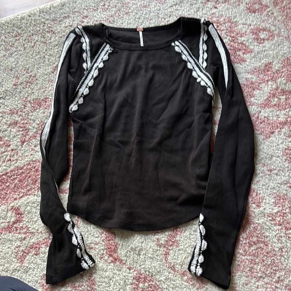 Free people medium Black and White Women's Top